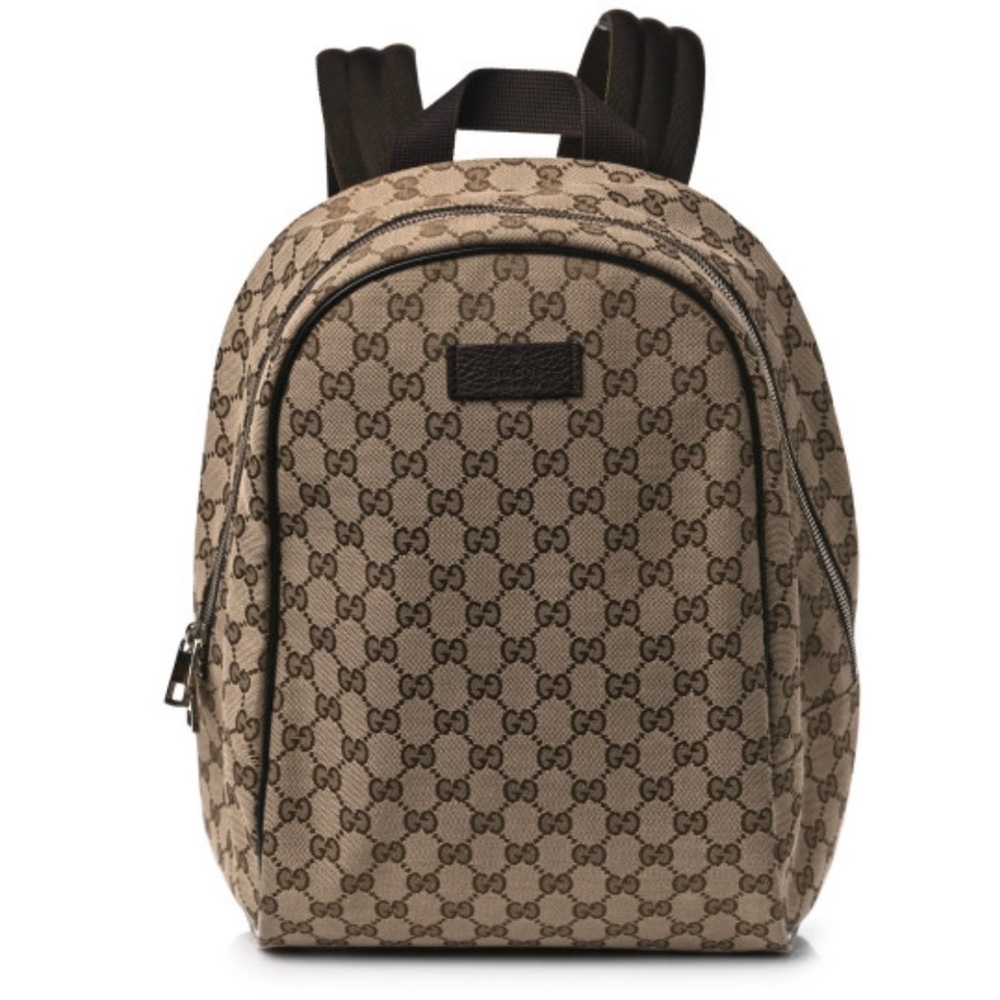 Gucci Monogram Travel Backpack Dark Brown